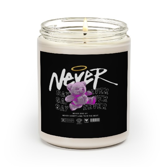 Inspirational Teddy Bear with Angel Halo Scented Candles