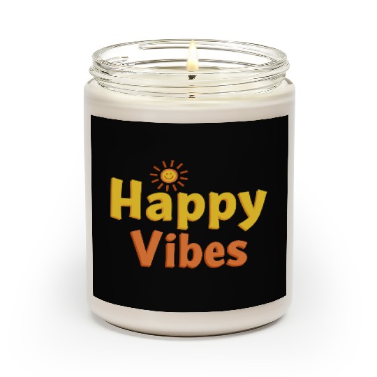 Joyful Sunshine Smile Typography Design Scented Candles