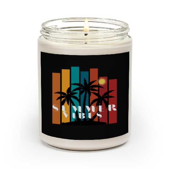 Tropical Sunset Summer Vibes Design Scented Candles