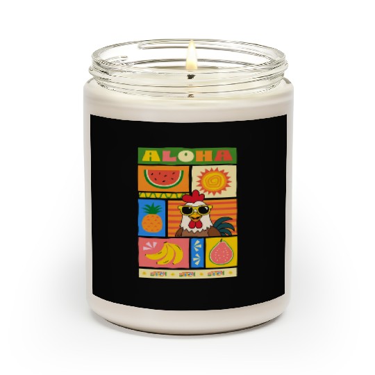 Aloha Chicken Scented Candles – Funny Tropical Design