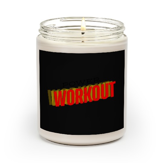 Dynamic Workout Typography Design Scented Candles