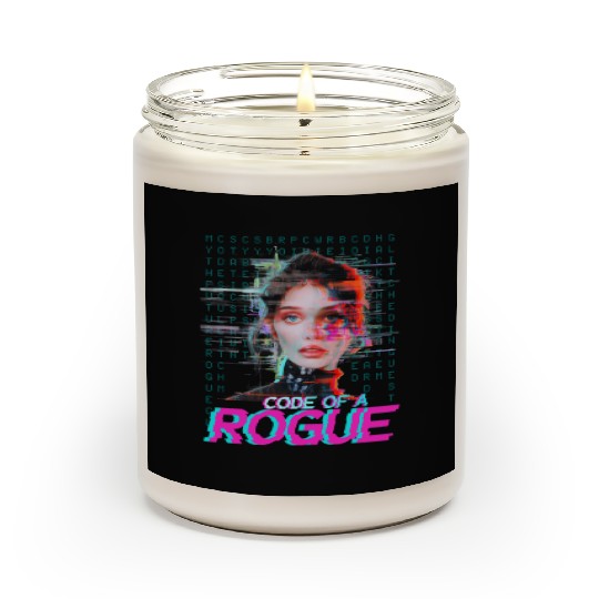 Futuristic Digital Rogue Illustration Scented Candles