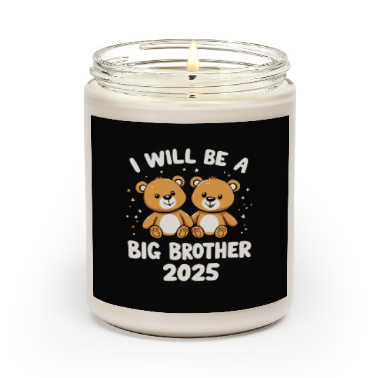Teddy Bear Big Bro 2025 Scented Candles | Pregnancy Announceme
