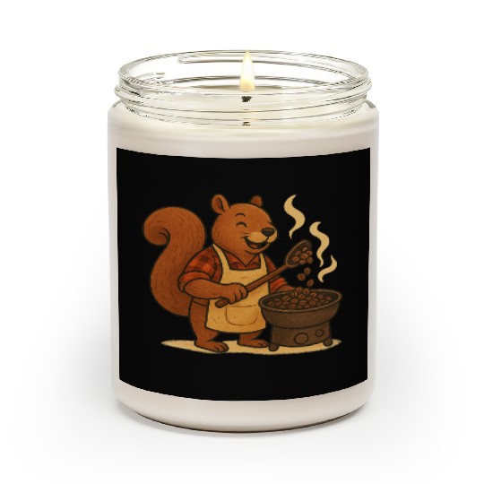 Cozy Squirrel Coffee Roast Design Scented Candles