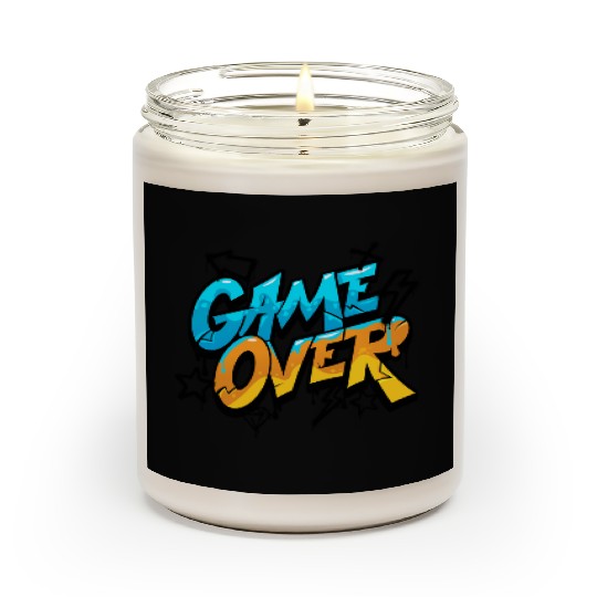 Vibrant Graffiti Game Over Design Scented Candles