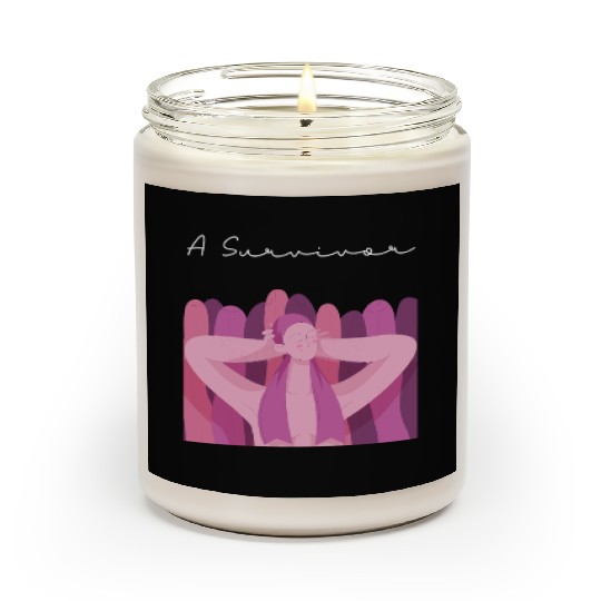 Serene Summer Girl Illustration Scented Candles
