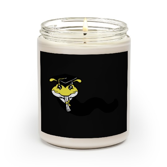 Caterpillar school graduation passed College proud Scented Candles
