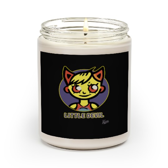 Cute Little Devil Cartoon Illustration Scented Candles