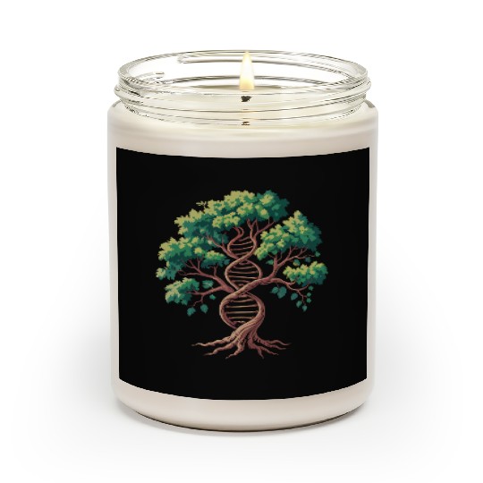 Tree of Life with DNA Spiral Scented Candles