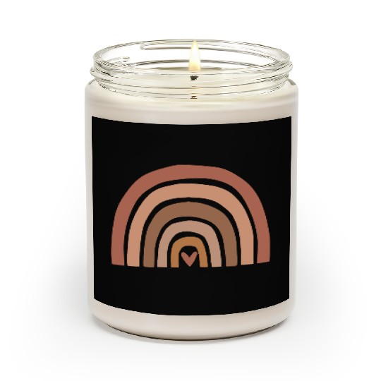 Earth Tones Abstract Rainbow Design Scented Candles