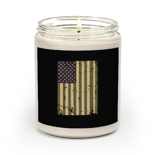 Camouflage US Flag Scented Candles