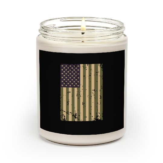 Camouflage US Flag Scented Candles