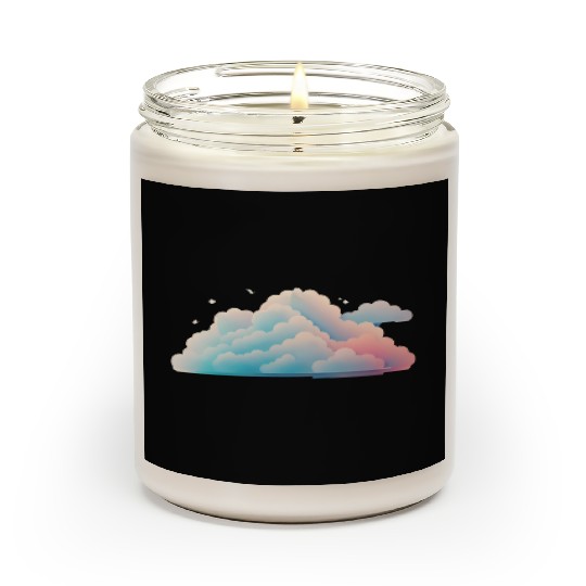 Pastel Cloudscape Abstract Design Scented Candles