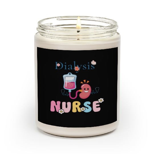 Dialysis Nurse Illustration Scented Candles