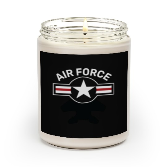 Vintage Air Force Emblem Illustration Scented Candles