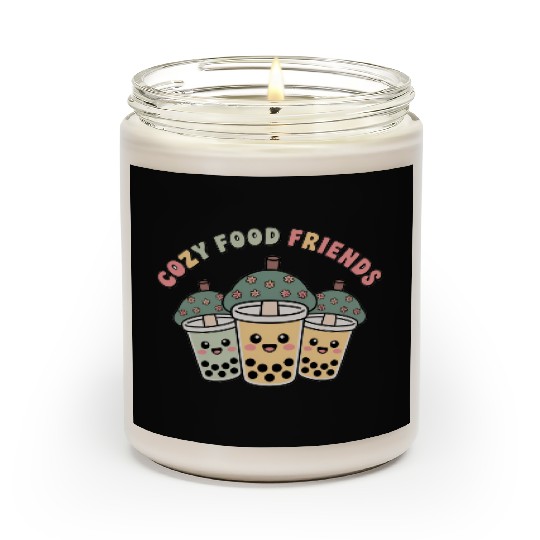 Cute Bubble Tea Cloud Trio Design Scented Candles