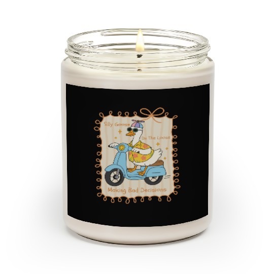Silly Goose Riding Scooter Design Scented Candles
