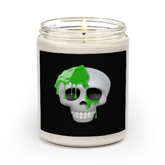 skull toxic emoticon Scented Candles