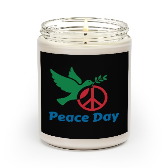 Peace Day Dove with Olive Branch Scented Candles