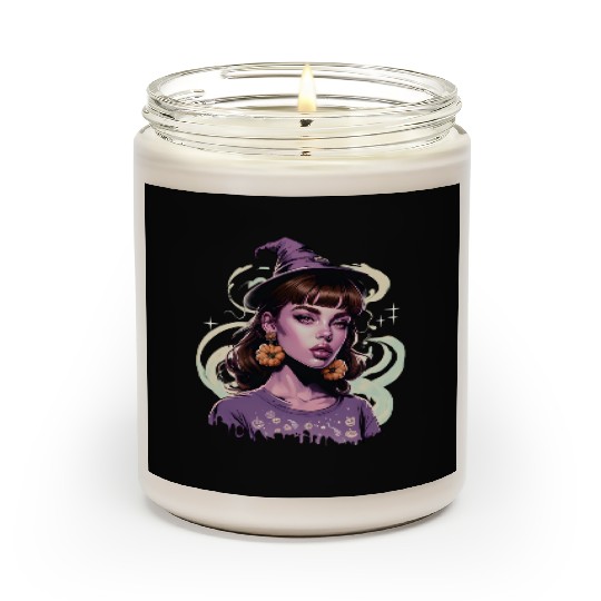 Enchanting Witch Portrait Design Scented Candles
