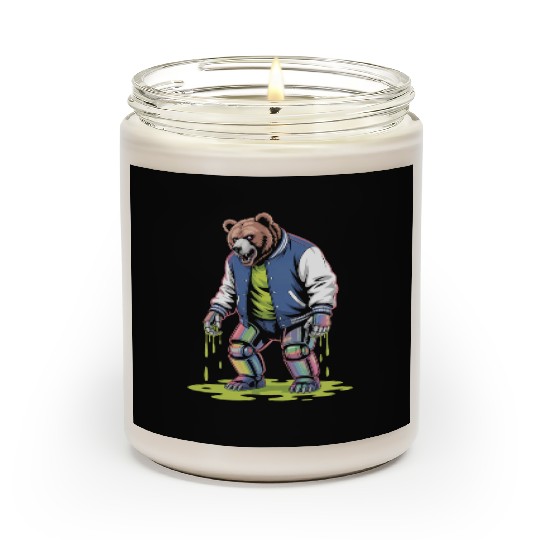 Cyber Toxic Grunge Bear Streetwear Futuristic Scented Candles