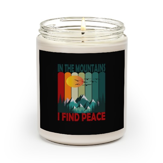 Mountain Sunset Peaceful Scene Scented Candles