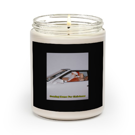Santa's Joyful Ride Card Design Scented Candles