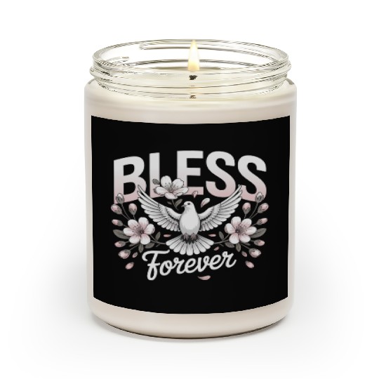 Blessed Forever Dove Floral Christian Streetwear Scented Candles