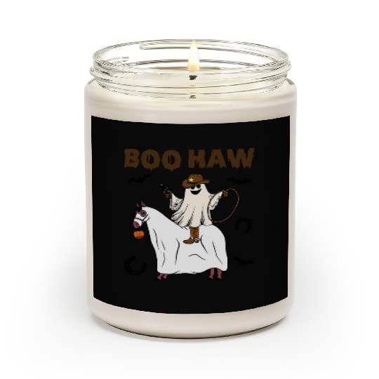 Boo Haw Halloween Ghost Cowboy Western Scented Candles