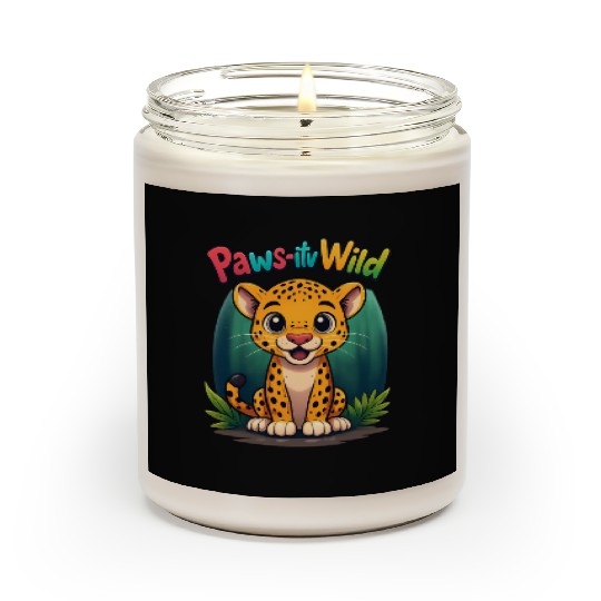 Paws TV Wild Cute Leopard Cartoon Scented Candles