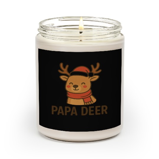 Festive Reindeer Christmas Design Scented Candles