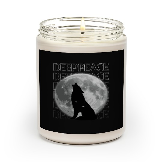 Wolf Howling at Full Moon Design Scented Candles