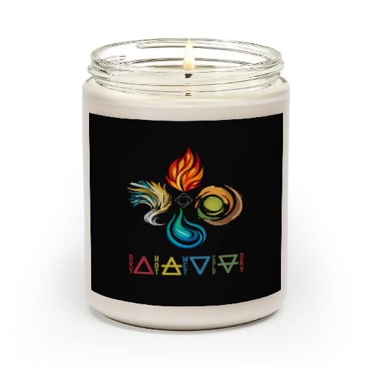 Four Natural Elements Symbols Design Scented Candles