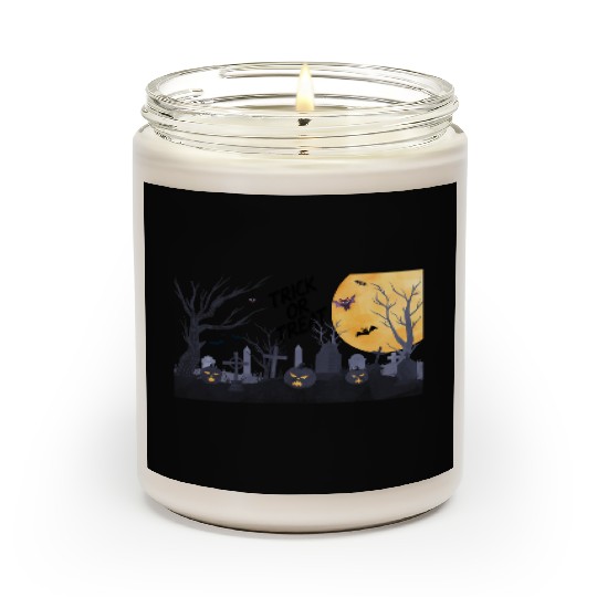 Trick-or-Treat Pumpkin Graveyard Scented Candles