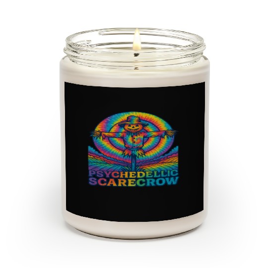 Psychedelic Scarecrow Trippy EDM Rave Festival Scented Candles