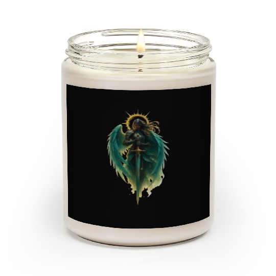 Celestial Guardian Angel Illustration Scented Candles