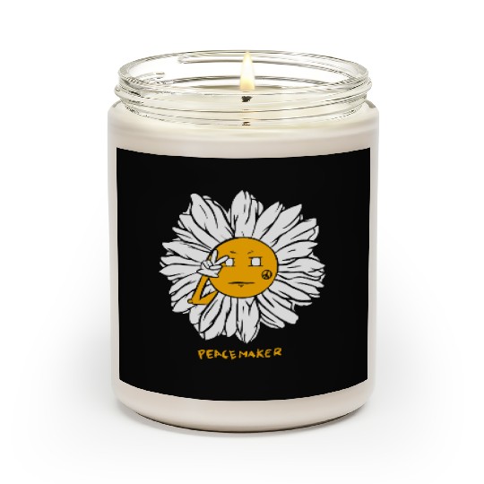 Peaceful Daisy Sunflowers Design Scented Candles