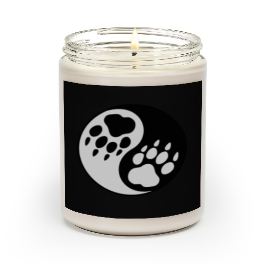 wolf paw ying yang Scented Candles