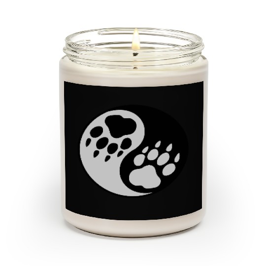 wolf paw ying yang Scented Candles