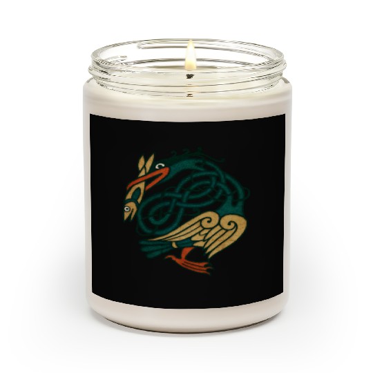 Celtic Art Bird With Fish Scented Candles
