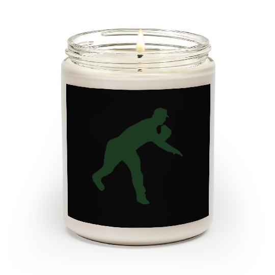 Baseball pitcher throwing a pitch Scented Candles