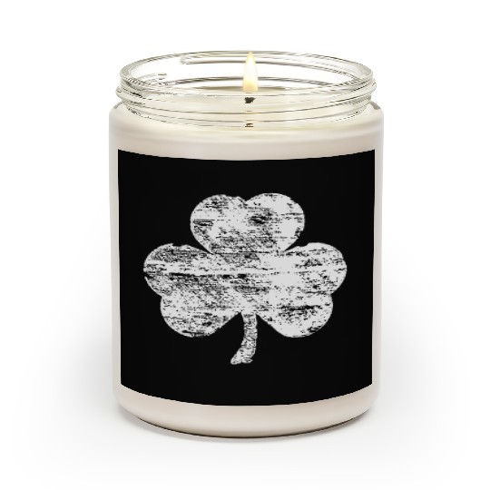 Distressed White Shamrock Scented Candles