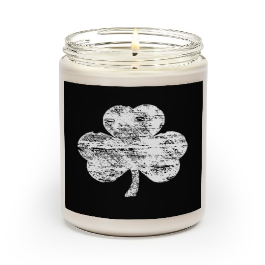 Distressed White Shamrock Scented Candles