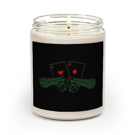 pistol poker card ace gun weapon revolve Scented Candles