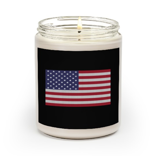 Independence Day cross-stitch american flag Scented Candles