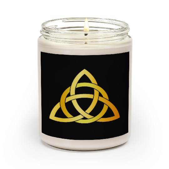 Original Triquetra circle celtic knot gold Scented Candles