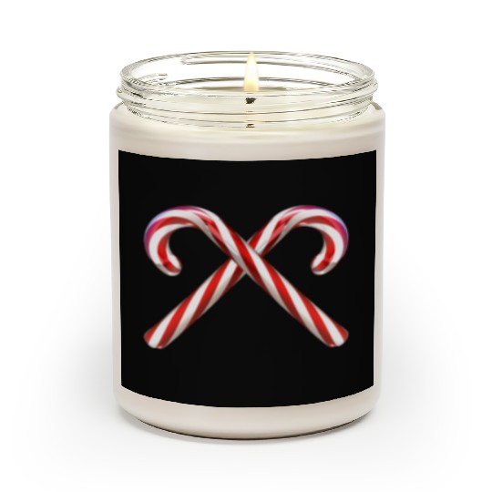 Crossed candy canes Scented Candles