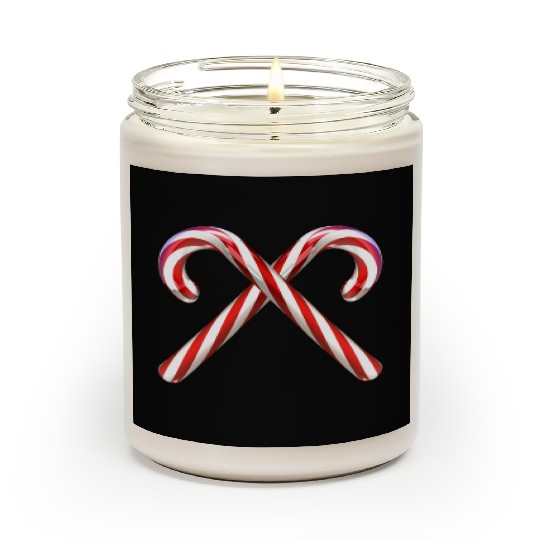 Crossed candy canes Scented Candles