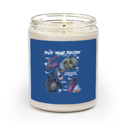 Vintage Disney Pick Your Poison  Scented Candles, Disney Halloween Scented Candles