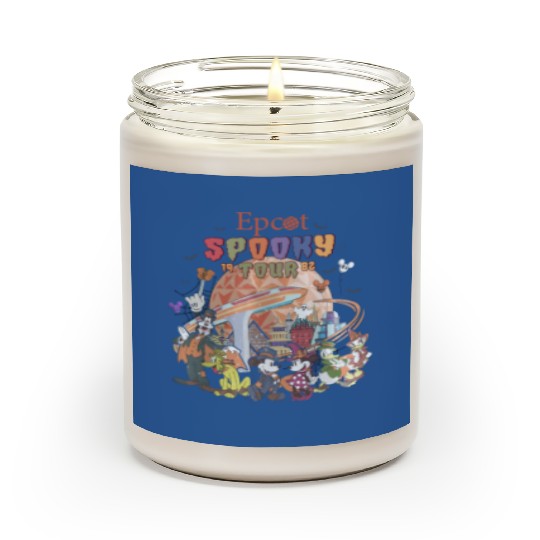 Vintage Epcot Spooky Tour 1928 Unisex Scented Candles, Disney Epcot Halloween Scented Candles
